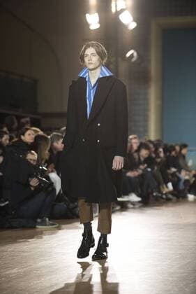 London: Vivienne Westwood Fashion Show Vivienne Westwood s runway at LFW Men s January 2017. A model walks the runway at the Vivienne Westwood show during London Fashion Week Men s collections at Seymour Leisure Centre. Dame Vivienne Isabel Westwood is a British fashion designer and businesswoman, largely responsible for bringing modern punk and new wave fashions into the mainstream. Westwood came to public notice when she made clothes for Malcolm McLaren s boutique in the King s Road, which became famous as SEX  AlbertoxPezzali