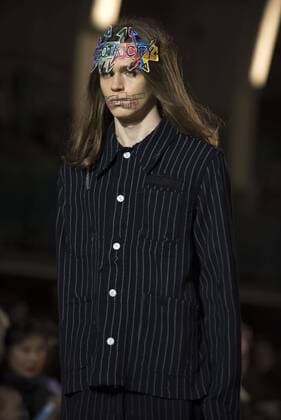 London: Vivienne Westwood Fashion Show Vivienne Westwood s runway at LFW Men s January 2017. A model walks the runway at the Vivienne Westwood show during London Fashion Week Men s collections at Seymour Leisure Centre. Dame Vivienne Isabel Westwood is a British fashion designer and businesswoman, largely responsible for bringing modern punk and new wave fashions into the mainstream. Westwood came to public notice when she made clothes for Malcolm McLaren s boutique in the King s Road, which became famous as SEX  AlbertoxPezzali