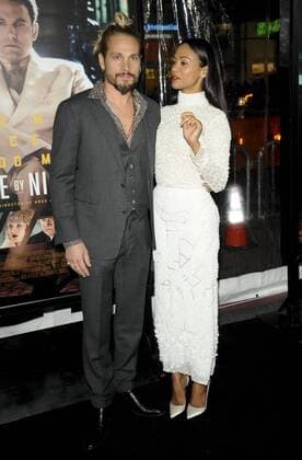Zoe Saldana & husband Marco Perego Saldana LIVE BY NIGHT FILM PREMIERE Hollywood Patrick Rideaux PicturePerfect