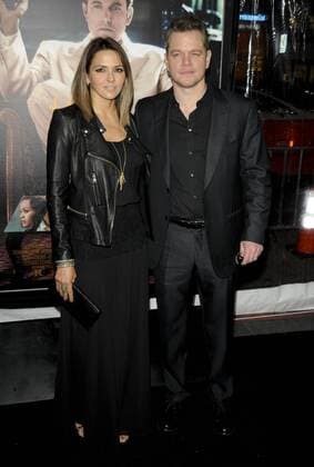 Matt Damon & wife Luciana Barroso LIVE BY NIGHT FILM PREMIERE Hollywood Patrick Rideaux PicturePerfect