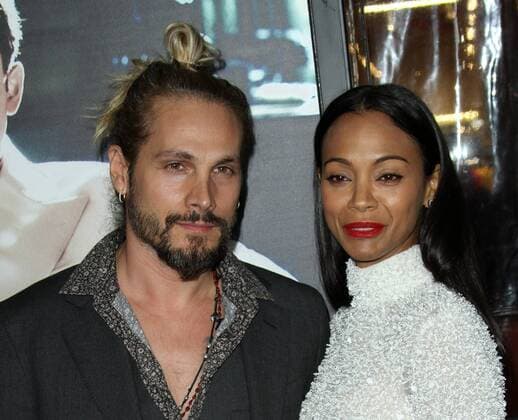 January 9, 2017 - Los Angeles, CA, United States - 9 January 2017 - Los Angeles, California - Zoe Saldana with husband Marco Perego. Live By Night World Premiere held at the TCL Chinese Theatre. Photo Credit: AdMedia Los Angeles United States - ZUMAa123 20170109_zaa_a123_200