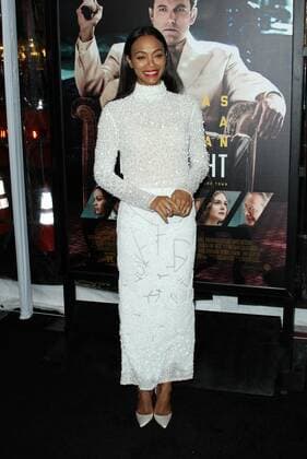 January 9, 2017 - Los Angeles, CA, United States - 9 January 2017 - Los Angeles, California - Zoe Saldana. Live By Night World Premiere held at the TCL Chinese Theatre. Photo Credit: AdMedia Los Angeles United States - ZUMAa123 20170109_zaa_a123_226