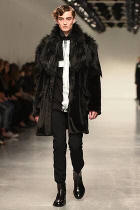 January 9, 2017 - London, United Kingdom - A model walks the runway at the Songzio Autumn Winter 2017 fashion show during London Menswear Fashion Week on January 9, 2017 in London, United Kingdom. London United Kingdom  - ZUMAn230 20170109_zaa_n230_109