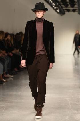 January 9, 2017 - London, United Kingdom - A model walks the runway at the Songzio Autumn Winter 2017 fashion show during London Menswear Fashion Week on January 9, 2017 in London, United Kingdom. London United Kingdom  - ZUMAn230 20170109_zaa_n230_114