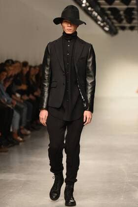 January 9, 2017 - London, United Kingdom - A model walks the runway at the Songzio Autumn Winter 2017 fashion show during London Menswear Fashion Week on January 9, 2017 in London, United Kingdom. London United Kingdom  - ZUMAn230 20170109_zaa_n230_131