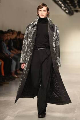 January 9, 2017 - London, United Kingdom - A model walks the runway at the Songzio Autumn Winter 2017 fashion show during London Menswear Fashion Week on January 9, 2017 in London, United Kingdom. London United Kingdom  - ZUMAn230 20170109_zaa_n230_136