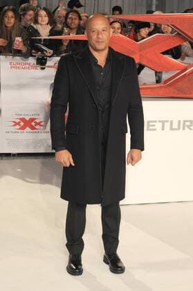 American actor Vin Diesel contestant Grainne McCoy attends the European Premiere of XXX - Return Of Xander Cage held at Cineworld 02 in London. JANUARY 10th 2017  TSTx1749