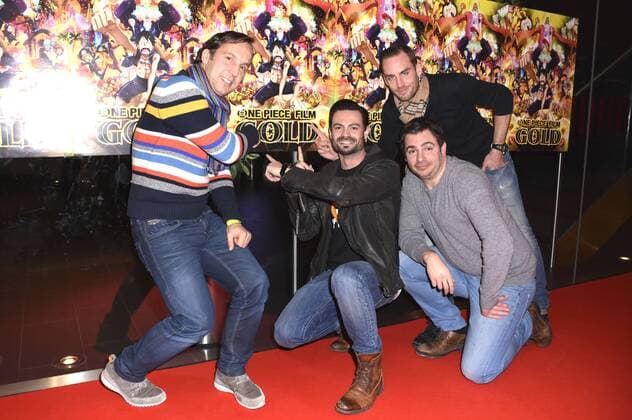 Hubertus von Lerchenfeld, Nino Kerl, Paul Sedlmeir und Daniel Schlauch bei der Kinopremiere des Animationsfims One Piece Film Gold im Mathäser Filmpalast. München, 10.01.2017 Foto:xP.xSchönbergerx xFuturexImage