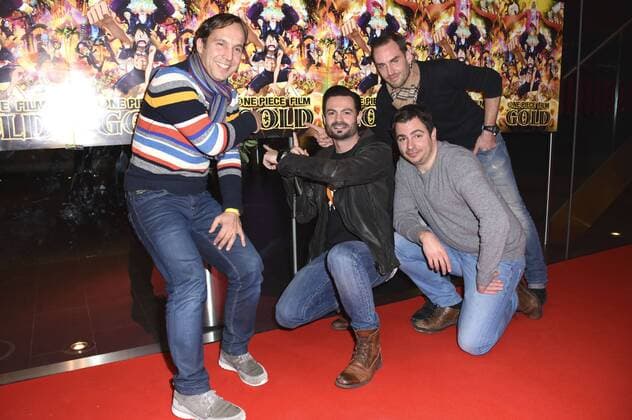 Hubertus von Lerchenfeld, Nino Kerl, Paul Sedlmeir und Daniel Schlauch bei der Kinopremiere des Animationsfims One Piece Film Gold im Mathäser Filmpalast. München, 10.01.2017 Foto:xP.xSchönbergerx xFuturexImage