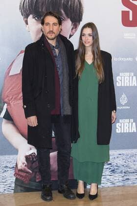 Alberto Ammann, Clara Mendez-Leite attends Nacido En Siria (Born in Syria) premiere at Palafox cinema, Madrid, Spain. January 11, 2017.  (20170111040)