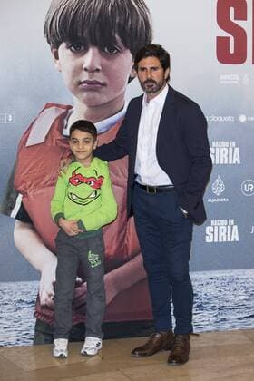 Mohammed Al Alou, Hernan Zin attends Nacido En Siria (Born in Syria) premiere at Palafox cinema, Madrid, Spain. January 11, 2017.  (20170111042)