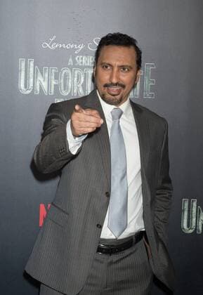Aasif Mandvi arrives on the red carpet at the Netflix s premiere of A Series of Unfortunate Events on January 11, 2017 in New York City.  NYP20170111812 BRYANxR.xSMITH