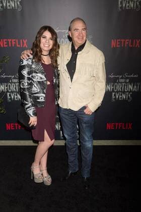 Chloe Sonnenfeld and Barry Sonnenfeld arrive on the red carpet at the Netflix s premiere of A Series of Unfortunate Events on January 11, 2017 in New York City.  NYP20170111832 BRYANxR.xSMITH