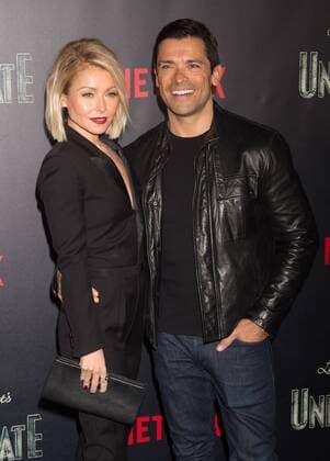 Kelly Ripa and Mark Consuelos arrive on the red carpet at the Netflix s premiere of A Series of Unfortunate Events on January 11, 2017 in New York City.  NYP20170111846 BRYANxR.xSMITH