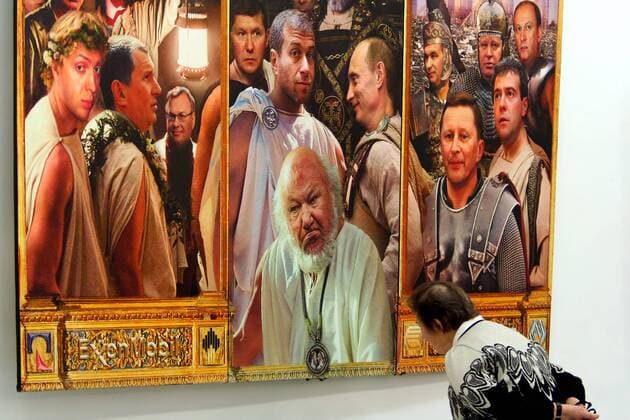 Apr 26, 2007 - Moscow, Russia - Ex-Russian President Boris Yeltsin has died at age 76. Yeltsin became Russia s first democratically elected president after Mikhail Gorbachev resigned as Soviet leader in December 1991. PICTURED: JAN 16, 2007, Moscow - Exhibition of russian artist Andrei Budaev s works.Vladimir Putin, Roman Abramovich, Viktor Vekselberg, Boris Yeltsin (in the centre) ; Sergei Ivanov, Dmitri Medvedev, Nikolai Patrushev(right). - ZUMAx01_ 20070426_rua_x01_603