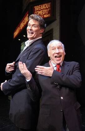 November 2, 2006, New York City. David Hasselhoff and Mel Brooks attend Press Conference to announce the Musical Comedy The Producers to be in Las Vegas. - ZUMAny6_ 20061102_zaf_ny1_044