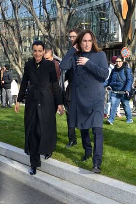 Milan arrival guests Emporio Armani fashion show. Milan Men s Fashion Week Fall Winter 2017 18. Pictured: Manuel Agnelli  Copyright: xSimonexComix xIPAx
