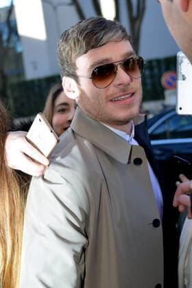 Milan arrival guests Emporio Armani fashion show. Milan Men s Fashion Week Fall Winter 2017 18. Pictured: Richard Madden  Copyright: xSimonexComix xIPAx
