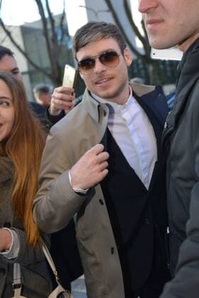 Milan arrival guests Emporio Armani fashion show. Milan Men s Fashion Week Fall Winter 2017 18. Pictured: Richard Madden  Copyright: xSimonexComix xIPAx