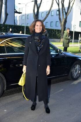 Milan arrival guests Emporio Armani fashion show. Milan Men s Fashion Week Fall Winter 2017 18. In the picture: Roberta Armani  Copyright: xSimonexComix xIPAx