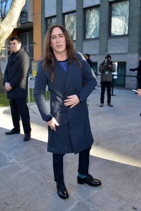 Milan arrival guests Emporio Armani fashion show. Milan Men s Fashion Week Fall Winter 2017 18. Pictured: Manuel Agnelli  Copyright: xSimonexComix xIPAx