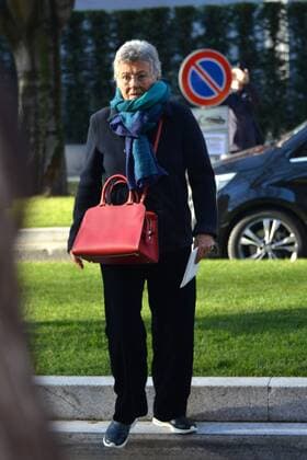 Milan arrival guests Emporio Armani fashion show. Milan Men s Fashion Week Fall Winter 2017 18. In the photo: Rosanna Armani  Copyright: xSimonexComix xIPAx