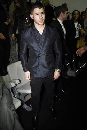 Milan Men s Fashion Week Fall Winter 2017 18 - Emporio Armani Arrivalls Nick Jonas  Copyright: xSimonaxChiocciax xIPAx