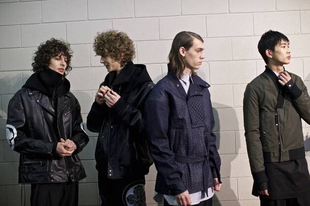 (170114) -- MILAN, Jan. 14, 2017 -- Models get ready backstage ahead of the Diesel Black Gold show during Milan Fashion Week in Milan, Italy, on Jan. 14, 2017. ) (zy) ITALY-MILAN-FASHION WEEK-MEN-DIESEL BLACK GOLD-BACKSTAGE JinxYu 