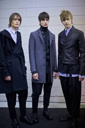 (170114) -- MILAN, Jan. 14, 2017 -- Models get ready backstage ahead of the Diesel Black Gold show during Milan Fashion Week in Milan, Italy, on Jan. 14, 2017. ) (zy) ITALY-MILAN-FASHION WEEK-MEN-DIESEL BLACK GOLD-BACKSTAGE JinxYu 