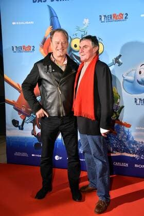 Die Schauspieler und Sprecher Tom Gerhardt , l-r, und Detlev Redinger am 14.01.2017 bei der Premiere des Films Ritter Rost 2 - Das Schrottkomplott in den Kölner Cinedom.