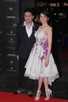 MUMBAI, INDIA - JANUARY 12: Bollywood producers Bhushan Kumar and Divya Kumar at the red carpet of premier of xXx: Return of Xander Cage movie, on January 12, 2017 in Mumbai, India. xXx: Return of Xander Cage is a 2017 American action film directed by D. J. Caruso and written by F. Scott Frazier. It stars Vin Diesel, Donnie Yen, Deepika Padukone, Kris Wu, Ruby Rose, Tony Jaa, Nina Dobrev, Toni Collette and Samuel L. Jackson. It is the third film in the xXx franchise and a sequel to both xXx (2002) and xXx: State of the Union (2005). (Photo by Pramod Thakur Hindustan Times ) Premier Of xXx: Return of Xander Cage Movie Held In Mumbai