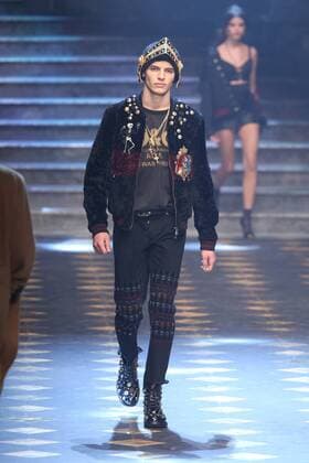 Milan Men s Fashion Week Fall Winter 2017 2018. Milano Moda Uomo, autunno inverno 2017 2018 . D&G fashionshow Pictured: model  Copyright: xSickix xIPAx