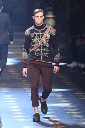Milan Men s Fashion Week Fall Winter 2017 2018. Milano Moda Uomo, autunno inverno 2017 2018 . D&G fashionshow Pictured: model  Copyright: xSickix xIPAx