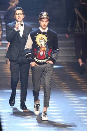 Milan Men s Fashion Week Fall Winter 2017 2018. Milano Moda Uomo, autunno inverno 2017 2018 . D&G fashionshow Pictured: model  Copyright: xSickix xIPAx
