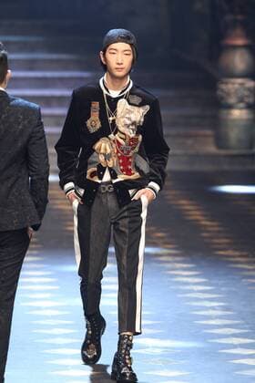 Milan Men s Fashion Week Fall Winter 2017 2018. Milano Moda Uomo, autunno inverno 2017 2018 . D&G fashionshow Pictured: model  Copyright: xSickix xIPAx