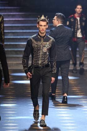 Milan Men s Fashion Week Fall Winter 2017 2018. Milano Moda Uomo, autunno inverno 2017 2018 . D&G fashionshow Pictured: model  Copyright: xSickix xIPAx