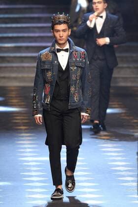 Milan Men s Fashion Week Fall Winter 2017 2018. Milano Moda Uomo, autunno inverno 2017 2018 . D&G fashionshow Pictured: model  Copyright: xSickix xIPAx