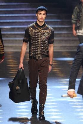 Milan Men s Fashion Week Fall Winter 2017 2018. Milano Moda Uomo, autunno inverno 2017 2018 . D&G fashionshow Pictured: model  Copyright: xSickix xIPAx