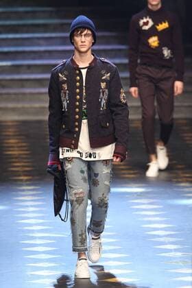 Milan Men s Fashion Week Fall Winter 2017 2018. Milano Moda Uomo, autunno inverno 2017 2018 . D&G fashionshow Pictured: model  Copyright: xSickix xIPAx
