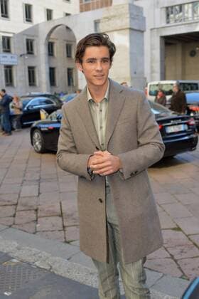 Milan arrival guests parade Salvatore Ferragamo. Milan Men s Fashion Week Fall Winter 2017 18. Pictured: Brenton Thwaites  Copyright: xSimonexComix xIPAx