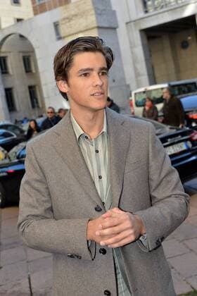 Milan arrival guests parade Salvatore Ferragamo. Milan Men s Fashion Week Fall Winter 2017 18. Pictured: Brenton Thwaites  Copyright: xSimonexComix xIPAx