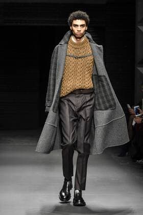 Milan Fashion Week - Salvatore Ferragamo Modenschau Milan Men s Fashion Week Fall Winter 2017 2018 - Ferragamo fashionshow Pictured: model  Copyright: xRiccardoxGiordanoxSickix xIPAx