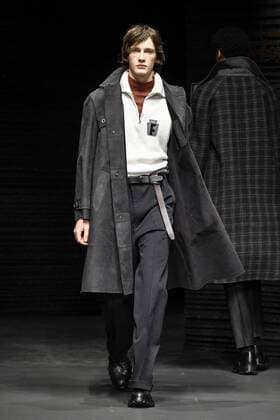 Milan Fashion Week - Salvatore Ferragamo Modenschau Milan Men s Fashion Week Fall Winter 2017 2018 - Ferragamo fashionshow Pictured: model  Copyright: xRiccardoxGiordanoxSickix xIPAx