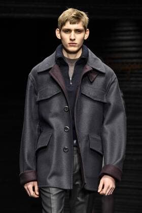 Milan Fashion Week - Salvatore Ferragamo Modenschau Milan Men s Fashion Week Fall Winter 2017 2018 - Ferragamo fashionshow Pictured: model  Copyright: xRiccardoxGiordanoxSickix xIPAx