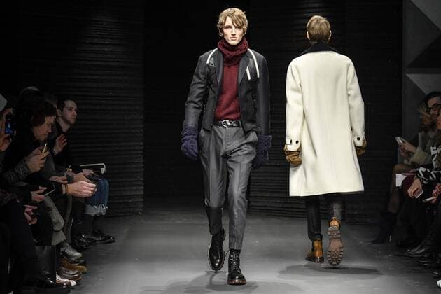 Milan Fashion Week - Salvatore Ferragamo Modenschau Milan Men s Fashion Week Fall Winter 2017 2018 - Ferragamo fashionshow Pictured: model  Copyright: xRiccardoxGiordanoxSickix xIPAx