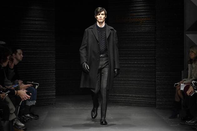 Milan Men s Fashion Week Fall Winter 2017 2018 - Ferragamo fashionshow Pictured: model  Copyright: xRiccardoxGiordanoxSickix xIPAx