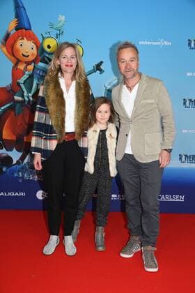 Thomas Darchinger mit Ehefrau und Tochter Premiere Ritter Rost 2 Mathäser Filmpalast Kino Film, Fernsehen Muenchen 15.01.2017