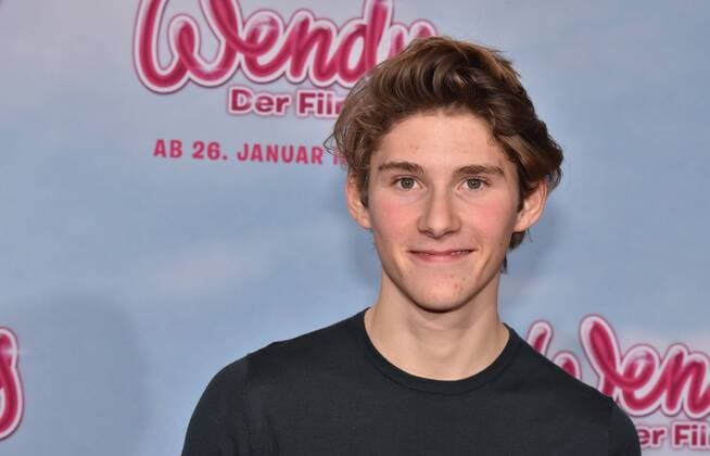 Der Schauspieler Julius Hotz posiert am 15.01.2017 in Köln auf dem roten Teppich bei der Premiere des Films Wendy der Film im Kölner Cinedom.