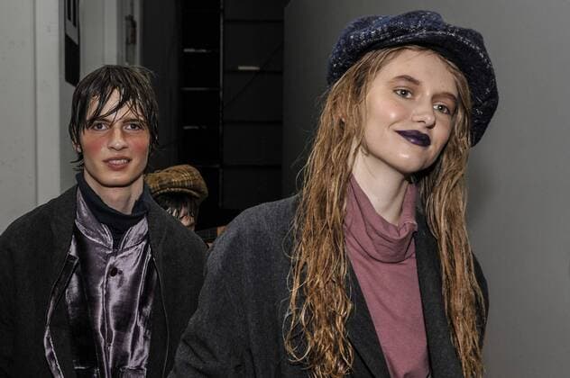 Italy:Miaoran backstage at Milan Fashion week Models are seen on backstage of Miaoran show during Milan Men s Fashion Week Fall Winter.  GaetanoxPiazzolla