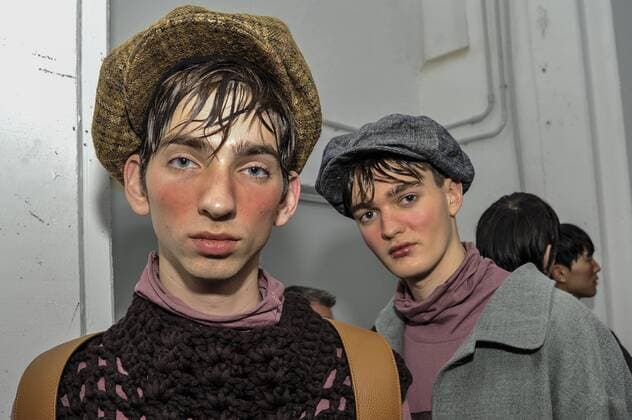 Italy:Miaoran backstage at Milan Fashion week Models are seen on backstage of Miaoran show during Milan Men s Fashion Week Fall Winter.  GaetanoxPiazzolla